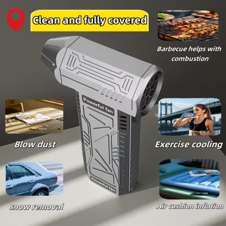 מאוורר טורבו נייד לטעינה וקירור, מפוח אוויר חשמלי, מפוח אבק