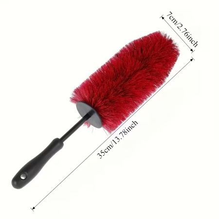 מברשת ניקוי גלגלים וצמיגים לרכב עם סיבים רכים