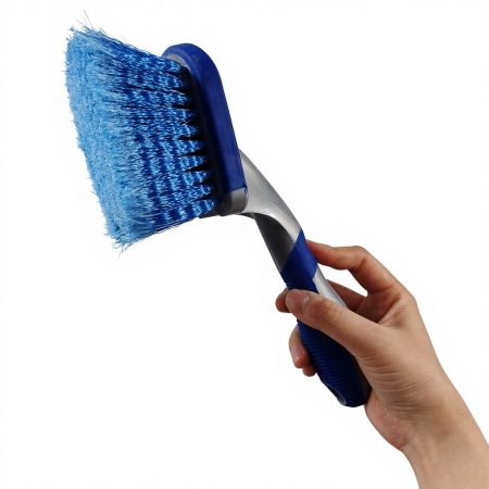 מברשת איכותית לצמיגי רכב בצבע כחול ושחור